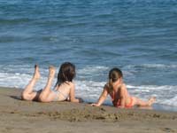 Calafell Strand an der Costa Dorada, Spanien